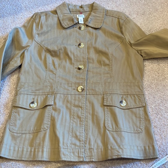 Bass G.H. bass & Co. Utility Classic Blazer Textured Town Tan Size L - Picture 6 of 9